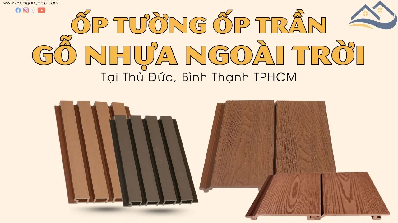 Gỗ Nhựa Ngoài Trời Ốp Tường Ốp Trần Tại Thủ Đức, Bình Thạnh TPHCM