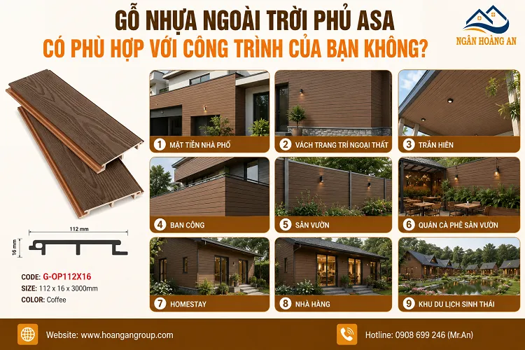Gỗ Nhựa Ngoài Trời Phủ ASA Có Phù Hợp Với Công Trình Của Bạn Không? Gỗ Nhựa Ngoài Trời Phủ ASA Có Phù Hợp Với Công Trình Của Bạn Không?