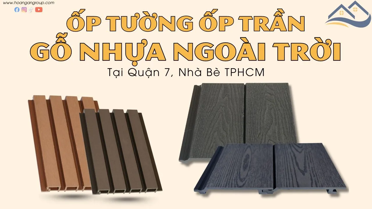 Gỗ Nhựa Ốp Trần Ốp Tường Ngoài Trời Tại Quận 7, Nhà Bè TPHCM