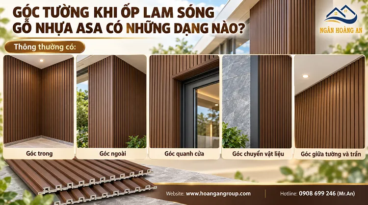 Góc Tường Khi Ốp Lam Sóng Gỗ Nhựa ASA Có Những Dạng Nào? Góc Tường Khi Ốp Lam Sóng Gỗ Nhựa ASA Có Những Dạng Nào?