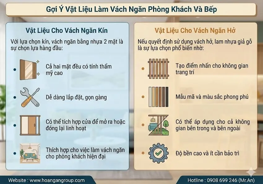 Gợi Ý Vật Liệu Làm Vách Ngăn Phòng Khách Và Bếp Gợi Ý Vật Liệu Làm Vách Ngăn Phòng Khách Và Bếp