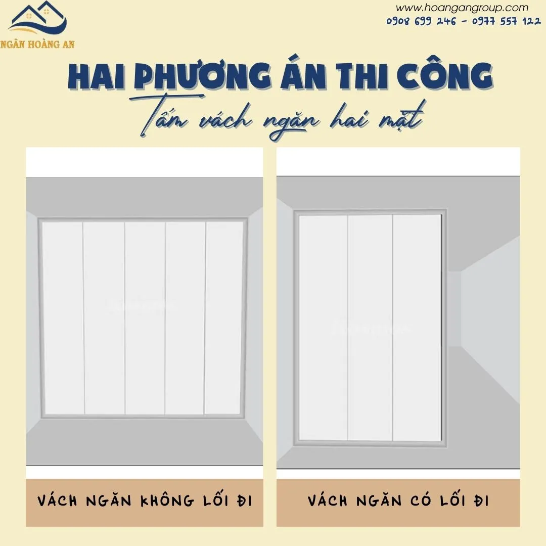 Hai Phương Án Thi Công Tấm Vách Ngăn Hai Mặt Hai Phương Án Thi Công Tấm Vách Ngăn Hai Mặt