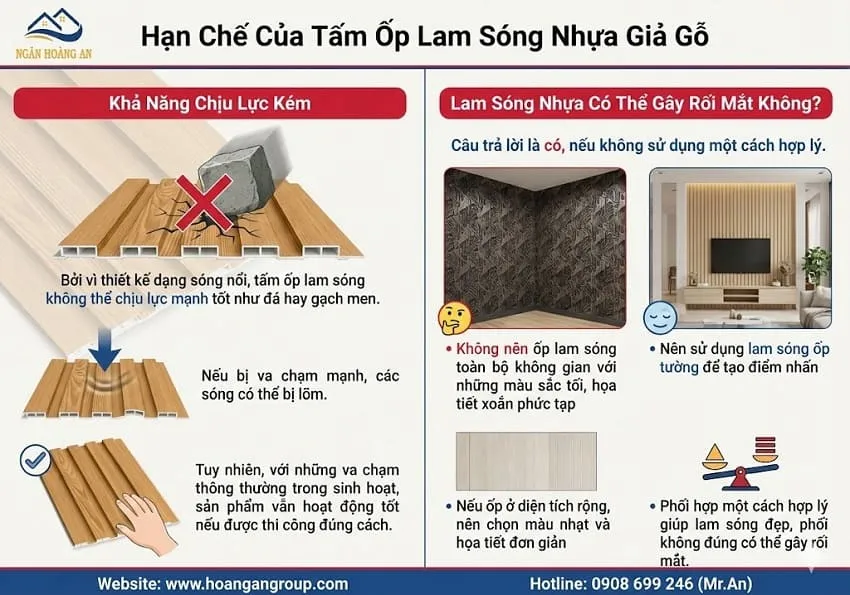 Hạn Chế Của Tấm Ốp Lam Sóng Nhựa Giả Gỗ
