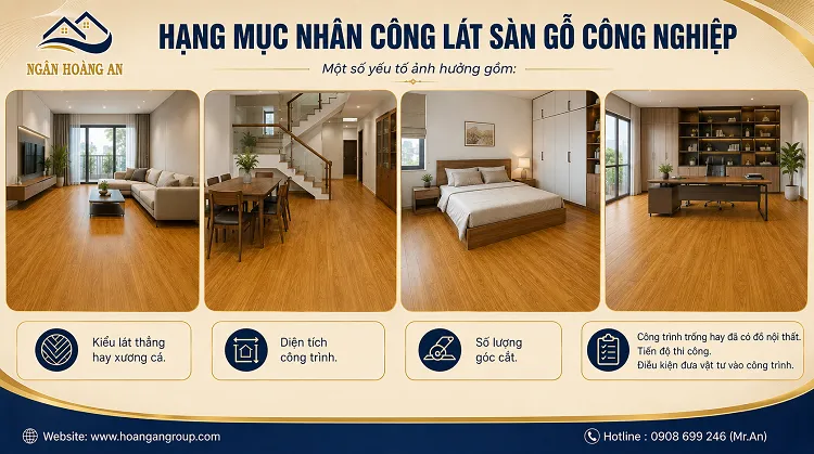 Hạng Mục Nhân Công Lát Sàn Gỗ Công Nghiệp