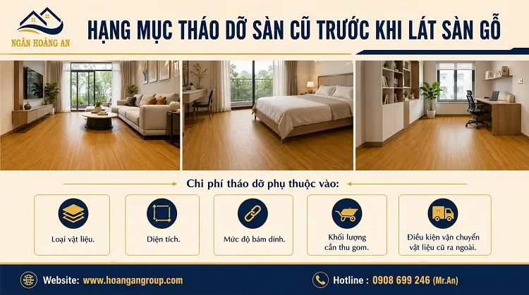 Hạng Mục Tháo Dỡ Sàn Cũ Trước Khi Lát Sàn Gỗ
