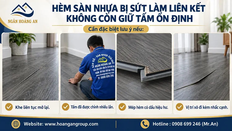 Hèm Sàn Nhựa Bị Sứt Làm Liên Kết Không Còn Giữ Tấm Ổn Định Hèm Sàn Nhựa Bị Sứt Làm Liên Kết Không Còn Giữ Tấm Ổn Định