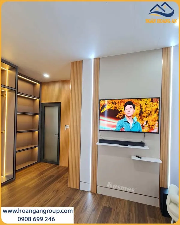 Công Trình Hoàn Thiện Phòng Ngủ Với Tấm Ốp Than Tre
