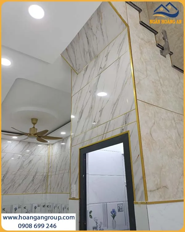 Hình Ảnh Tường PVC Giả Đá Sau Khi Hoàn Thiện