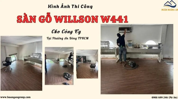Hình Ảnh Thi Công Sàn Gỗ Willson W441 Cho Công Ty Phường An Đông TPHCM