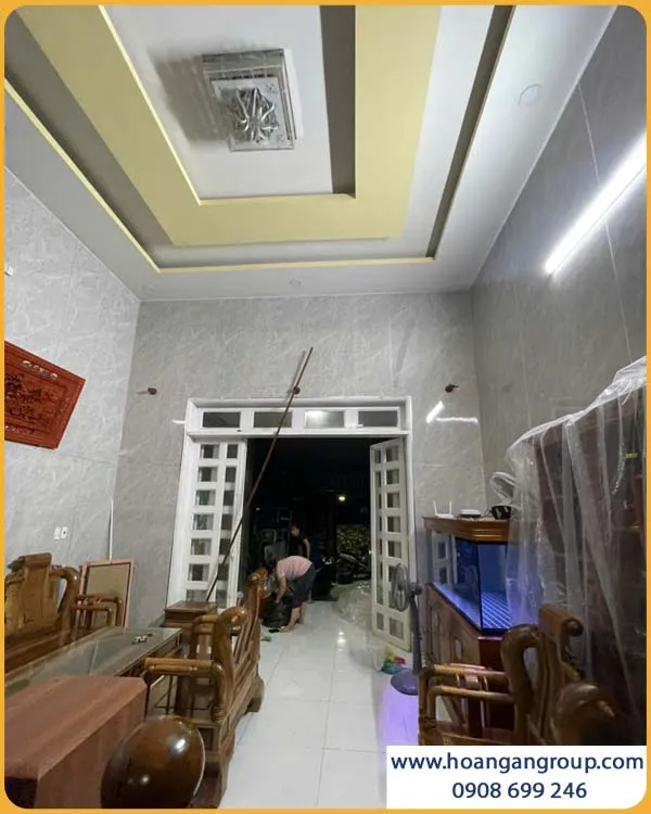 Hình Ảnh Thực Tế Công Trình Ốp Tường PVC Giả Bê Tông