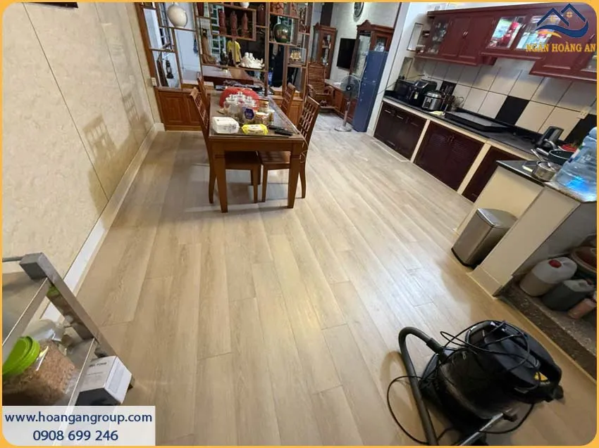 Hình Ảnh Thực Tế Công Trình Sàn Nhựa Hobiwood HS74