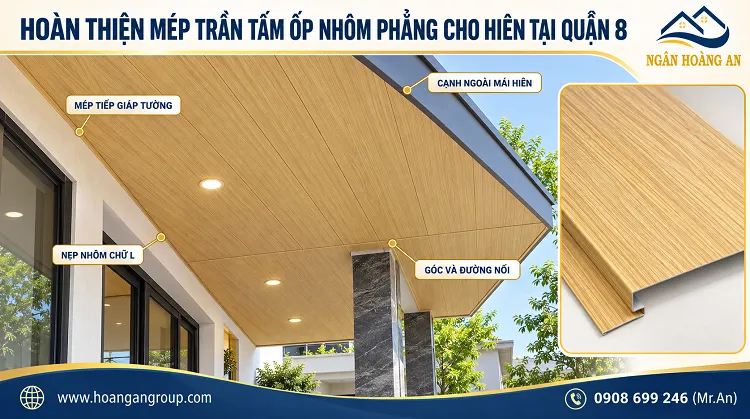 Hoàn Thiện Mép Trần Tấm Ốp Nhôm Phẳng Cho Hiên Tại Quận 8