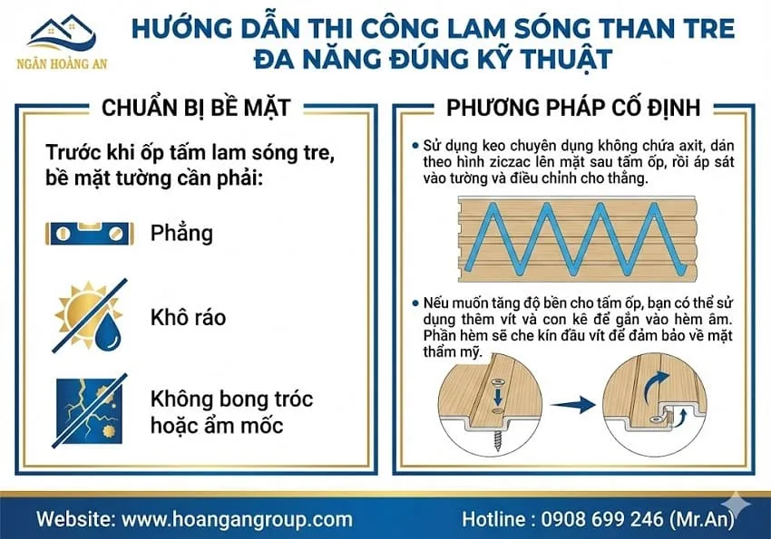 Hướng Dẫn Thi Công Lam Sóng Than Tre Đa Năng Đúng Kỹ Thuật Hướng Dẫn Thi Công Lam Sóng Than Tre Đa Năng Đúng Kỹ Thuật