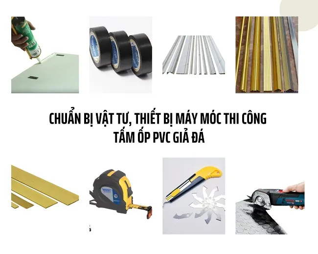 Dụng Cụ Thi Công Tấm Nhựa Ốp Tường PVC Giả Đá