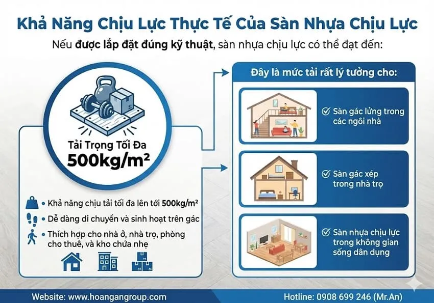Khả Năng Chịu Lực Thực Tế Của Sàn Nhựa Chịu Lực