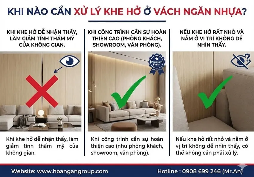 Khi Nào Cần Xử Lý Khe Hở Ở Vách Ngăn Nhựa? Khi Nào Cần Xử Lý Khe Hở Ở Vách Ngăn Nhựa?