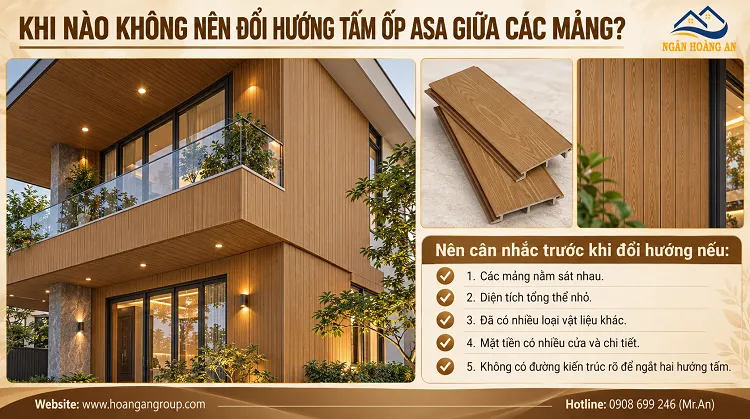 Khi Nào Không Nên Đổi Hướng Tấm Ốp ASA Giữa Các Mảng?
