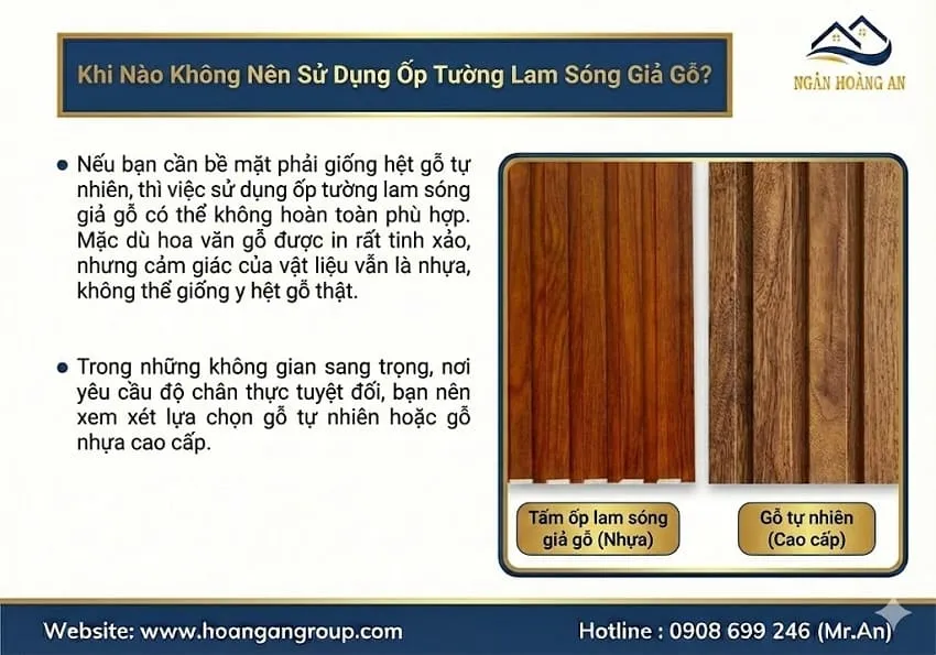 Khi Nào Không Nên Sử Dụng Ốp Tường Lam Sóng Giả Gỗ?