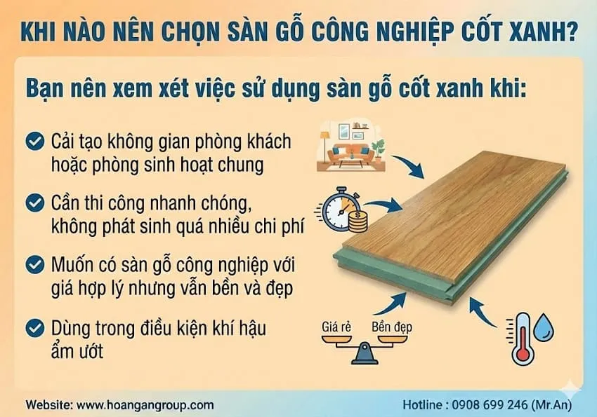 Khi Nào Nên Chọn Sàn Gỗ Công Nghiệp Cốt Xanh? Khi Nào Nên Chọn Sàn Gỗ Công Nghiệp Cốt Xanh?