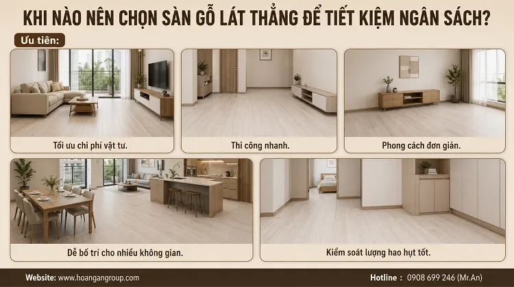 Khi Nào Nên Chọn Sàn Gỗ Lát Thẳng Để Tiết Kiệm Ngân Sách? Khi Nào Nên Chọn Sàn Gỗ Lát Thẳng Để Tiết Kiệm Ngân Sách?