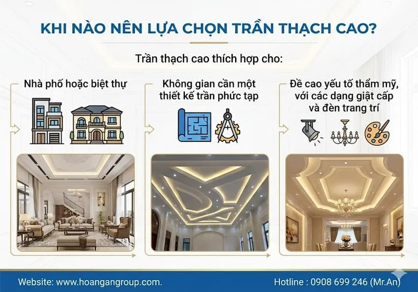 Khi Nào Nên Lựa Chọn Trần Thạch Cao? Khi Nào Nên Lựa Chọn Trần Thạch Cao?