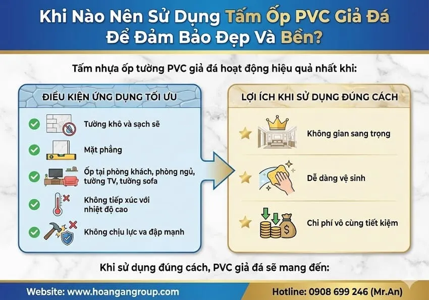 Khi Nào Nên Sử Dụng Tấm Ốp PVC Giả Đá Để Đảm Bảo Đẹp Và Bền?
