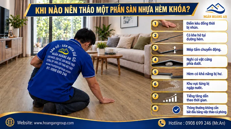 Khi Nào Nên Tháo Một Phần Sàn Nhựa Hèm Khóa?