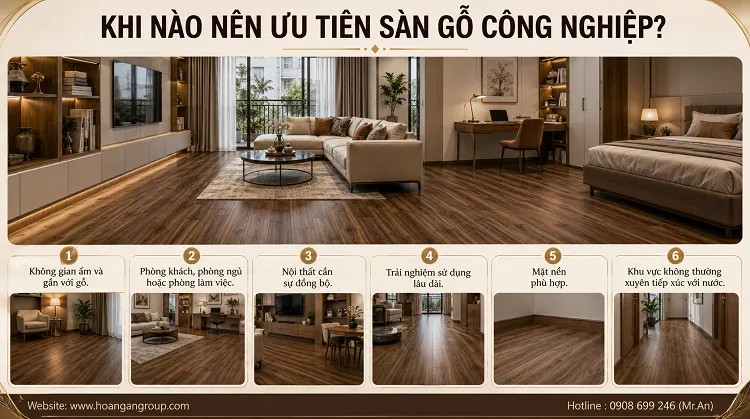 Khi Nào Nên Ưu Tiên Sàn Gỗ Công Nghiệp? Khi Nào Nên Ưu Tiên Sàn Gỗ Công Nghiệp?