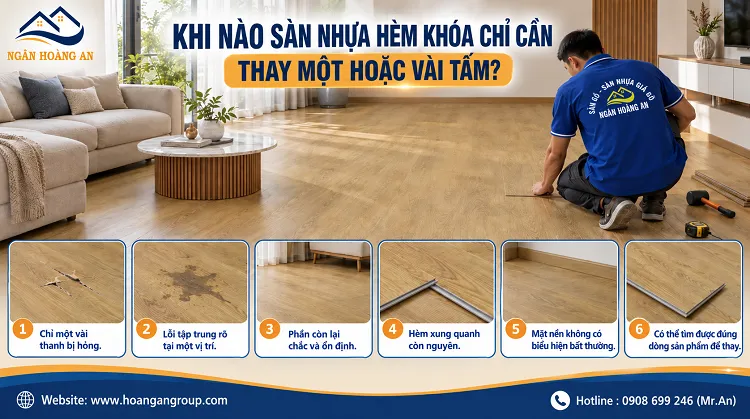 Khi Nào Sàn Nhựa Hèm Khóa Chỉ Cần Thay Một Hoặc Vài Tấm? Khi Nào Sàn Nhựa Hèm Khóa Chỉ Cần Thay Một Hoặc Vài Tấm?