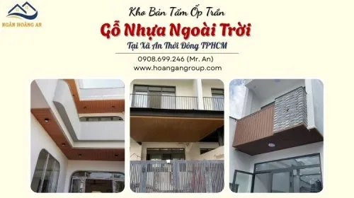 Kho Bán Tấm Ốp Trần Gỗ Nhựa Ngoài Trời Tại Xã An Thới Đông TPHCM