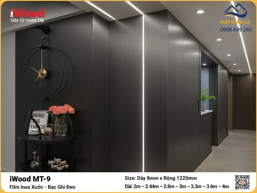 Kho Bán Tấm Than Tre MT-9 Kim Loại Xước Ghi Đen
