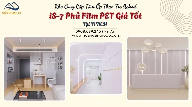 Kho Cung Cấp Tấm Ốp Than Tre iWood iS-7 Phủ Film PET Giá Tốt TPHCM