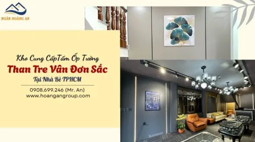 Kho Cung CấpTấm Ốp Tường Than Tre Vân Đơn Sắc Tại Nhà Bè TPHCM