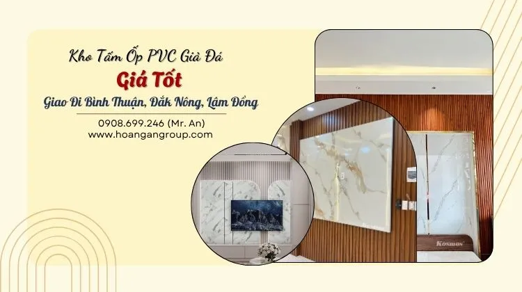 Kho Tấm Ốp PVC Giả Đá Giá Tốt Giao Đi Bình Thuận, Đắk Nông, Lâm Đồng