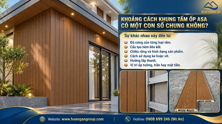 Khoảng Cách Khung Tấm Ốp ASA Có Một Con Số Chung Không?