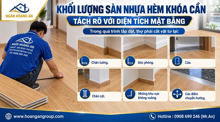 Khối Lượng Sàn Nhựa Hèm Khóa Cần Tách Rõ Với Diện Tích Mặt Bằng