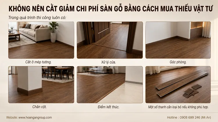 Không Nên Cắt Giảm Chi Phí Sàn Gỗ Bằng Cách Mua Thiếu Vật Tư Không Nên Cắt Giảm Chi Phí Sàn Gỗ Bằng Cách Mua Thiếu Vật Tư