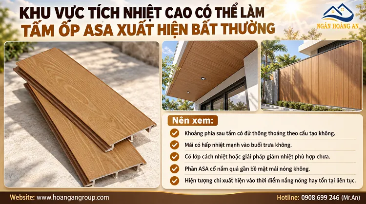 Khu Vực Tích Nhiệt Cao Có Thể Làm Tấm Ốp ASA Xuất Hiện Bất Thường Khu Vực Tích Nhiệt Cao Có Thể Làm Tấm Ốp ASA Xuất Hiện Bất Thường