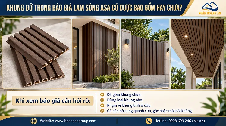 Khung Đỡ Trong Báo Giá Lam Sóng ASA Có Được Bao Gồm Hay Chưa?