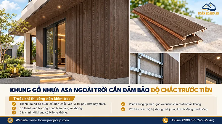 Khung Gỗ Nhựa ASA Ngoài Trời Cần Đảm Bảo Độ Chắc Trước Tiên