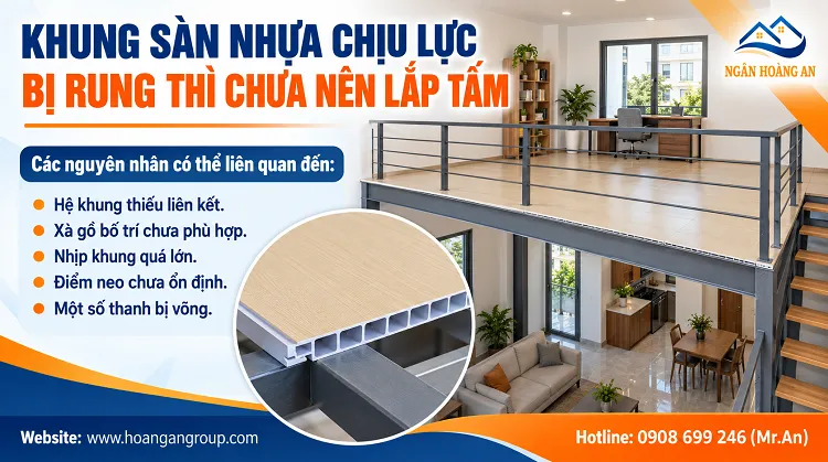 Khung Sàn Nhựa Chịu Lực Bị Rung Thì Chưa Nên Lắp Tấm