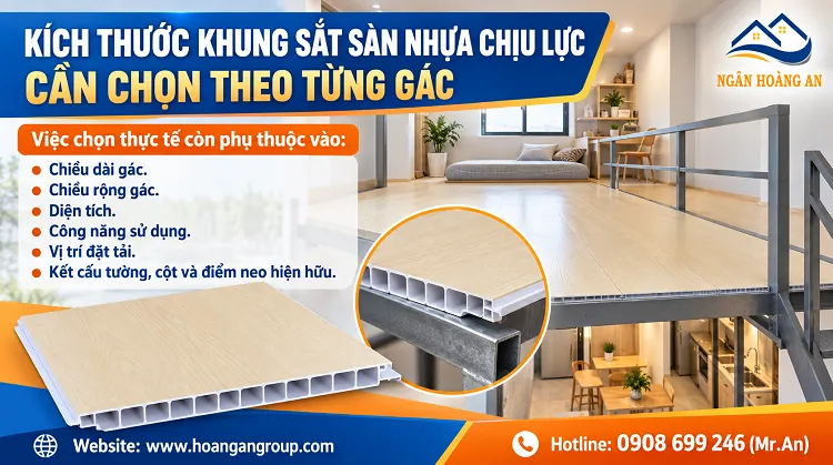 Kích Thước Khung Sắt Sàn Nhựa Chịu Lực Cần Chọn Theo Từng Gác