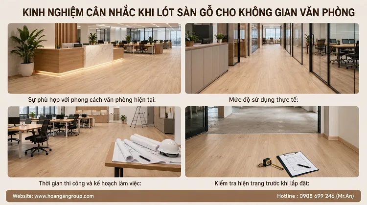 Kinh Nghiệm Cân Nhắc Khi Lót Sàn Gỗ Cho Không Gian Văn Phòng