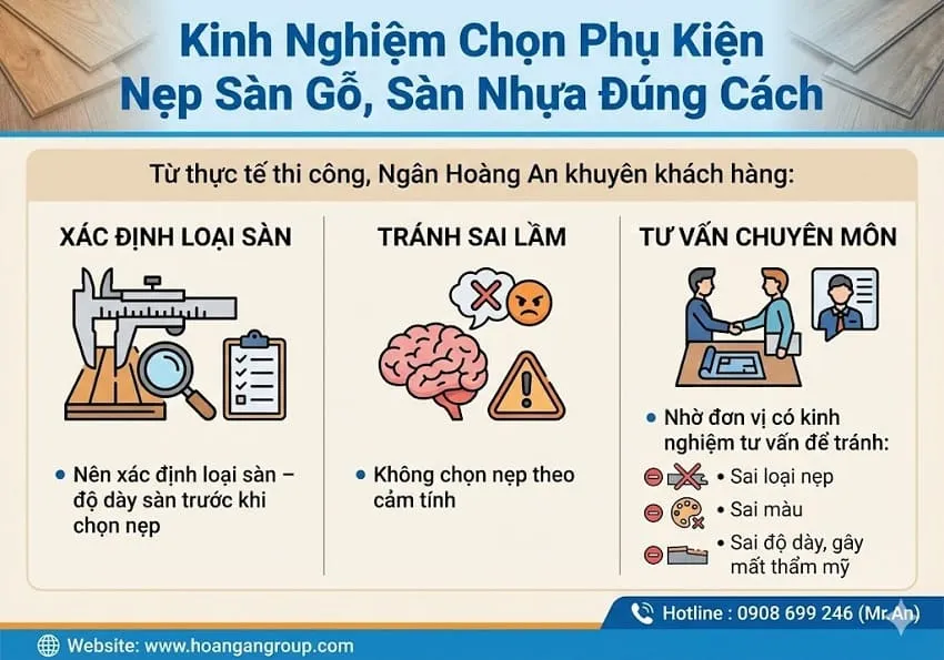 Kinh Nghiệm Chọn Phụ Kiện Nẹp Sàn Gỗ, Sàn Nhựa Đúng Cách