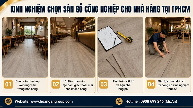 Kinh Nghiệm Chọn Sàn Gỗ Công Nghiệp Cho Nhà Hàng Tại TPHCM