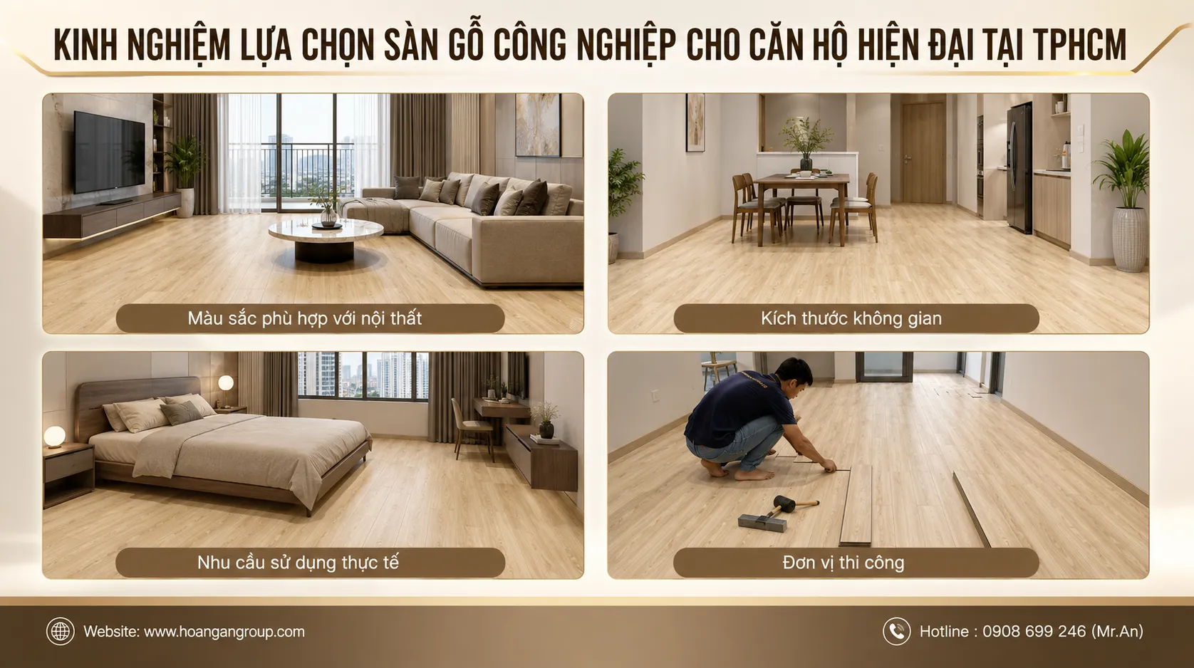 Kinh Nghiệm Lựa Chọn Sàn Gỗ Công Nghiệp Cho Căn Hộ Hiện Đại Tại TPHCM Kinh Nghiệm Lựa Chọn Sàn Gỗ Công Nghiệp Cho Căn Hộ Hiện Đại Tại TPHCM