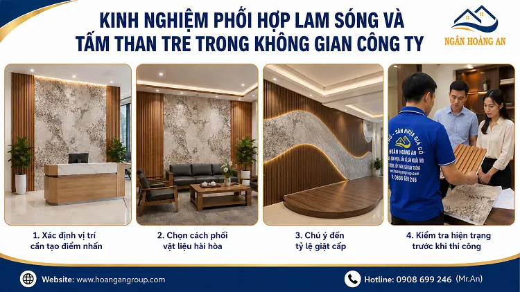 Kinh Nghiệm Phối Hợp Lam Sóng Và Tấm Than Tre Trong Không Gian Công Ty Kinh Nghiệm Phối Hợp Lam Sóng Và Tấm Than Tre Trong Không Gian Công Ty