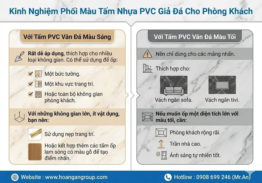 Kinh Nghiệm Phối Màu Tấm Nhựa PVC Giả Đá Cho Phòng Khách Kinh Nghiệm Phối Màu Tấm Nhựa PVC Giả Đá Cho Phòng Khách
