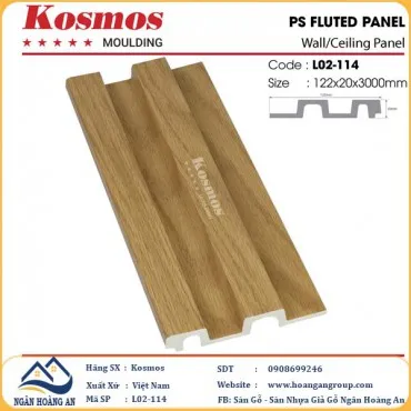 Tấm Nhựa Ốp Tường Lam 2 Sóng Hàn Quốc Kosmos L02-114