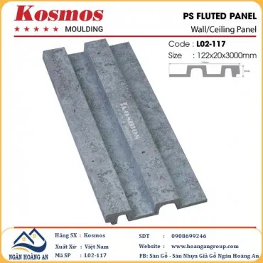 Tấm Nhựa Ốp Tường Lam 2 Sóng Hàn Quốc Kosmos L02-117